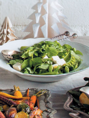 Three-pea salad with mint dressing