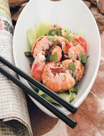 Chilli langoustine salad served with lightly pan-fried bok choy and Chinese cabbage recipe