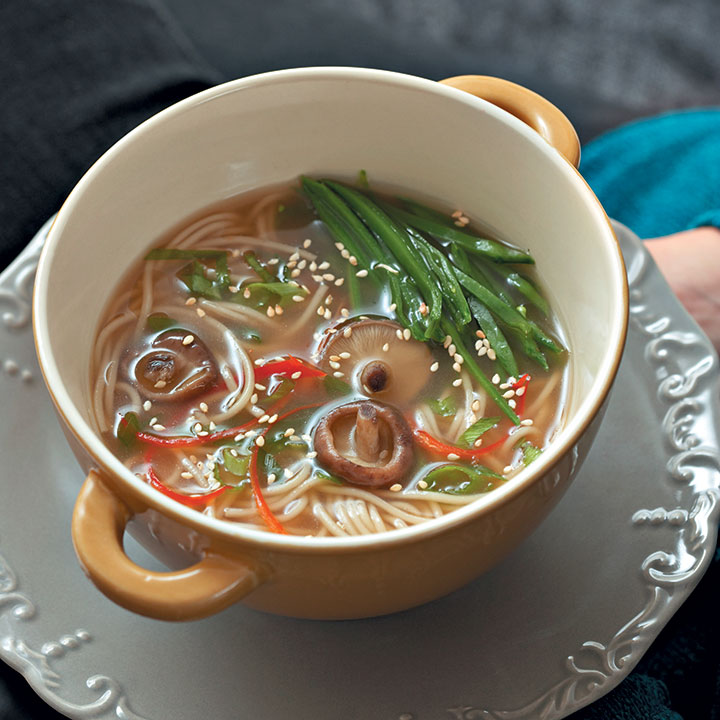 Beef and chilli noodle soup