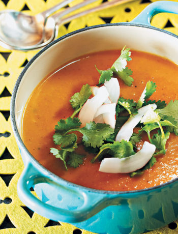 Sweet potato, ginger and coconut soup