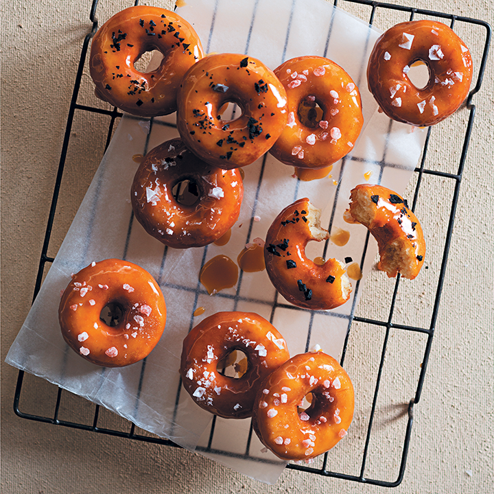Salted caramel doughnuts