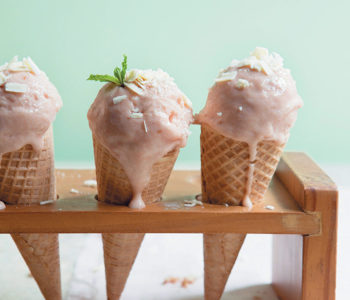 Hawaiian guava and condensed-milk ice cream