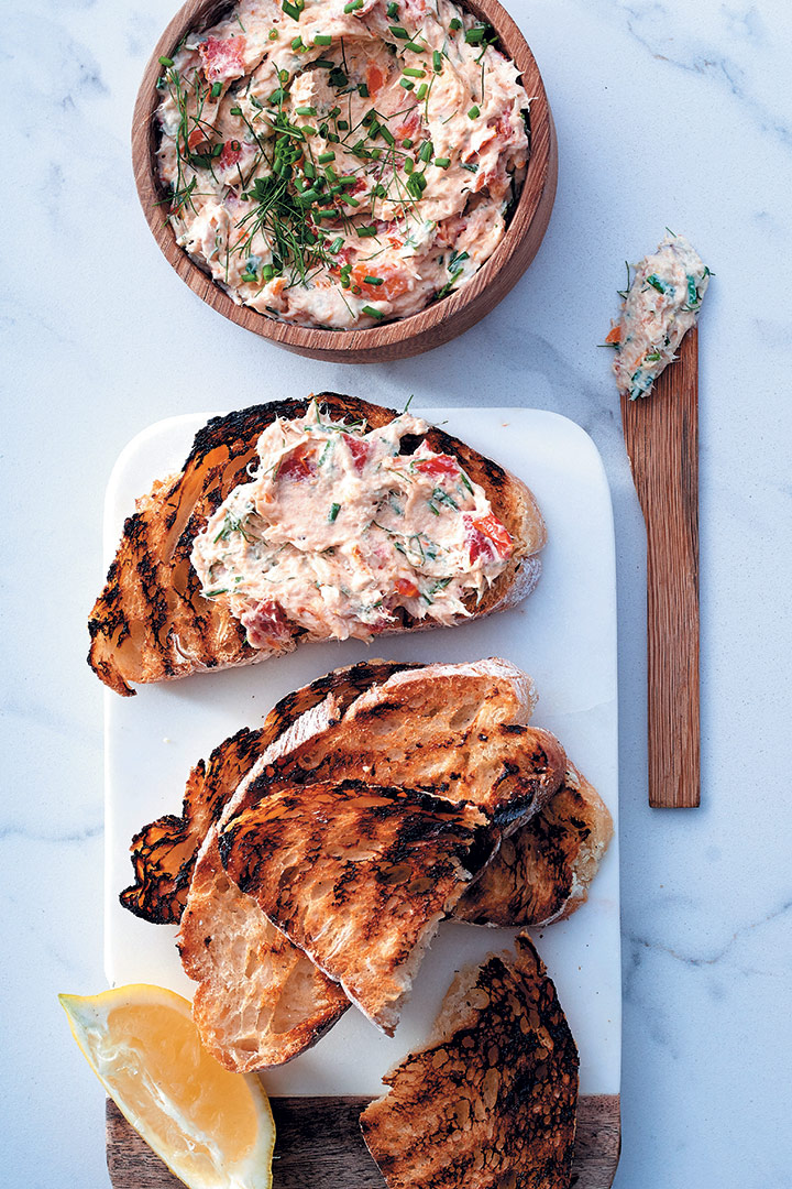 Snoek and sundried tomato pâté with chargrilled ciabatta toast