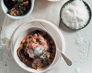 Aubergine, chickpea and coconut curry