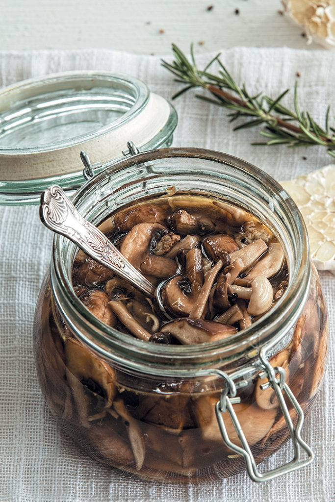 Wild mushroom, rosemary and garlic pickle