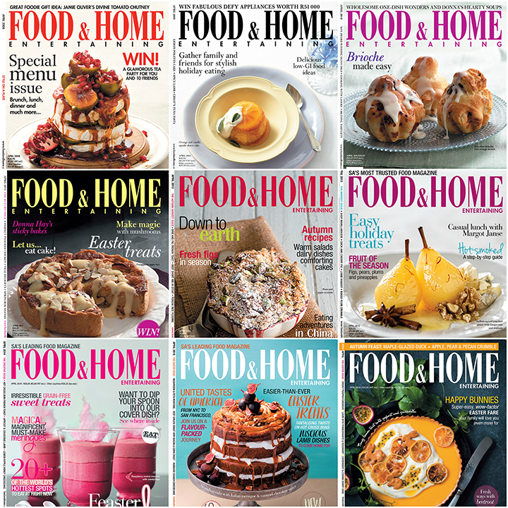 10 Years of Food & Home Entertaining April covers