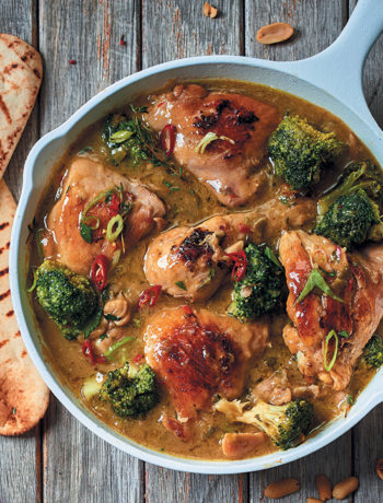 Chicken, broccoli and peanut-butter curry