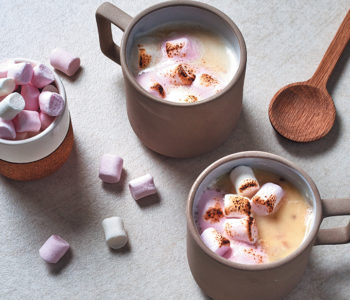 Amarula-spiked white hot chocolate