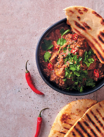 Butter chicken with chargrilled naan bread