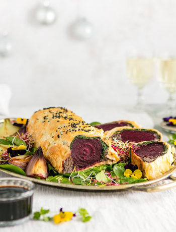Beet wellington with balsamic reduction