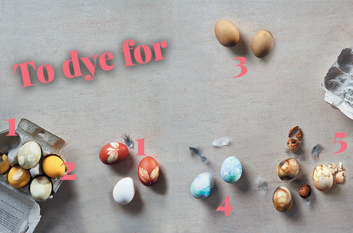 How to dye Easter eggs using organic colours and patterns