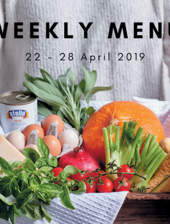 Weekly menu: 22 – 28 April 2019