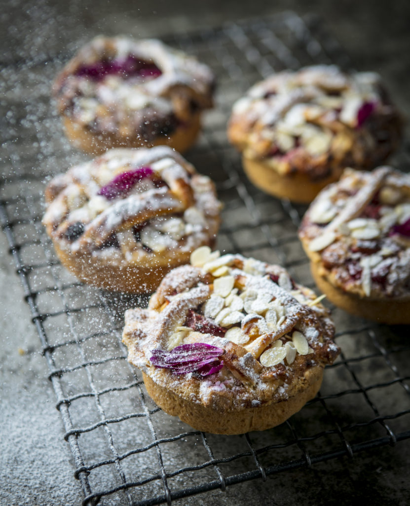 Berry and almond tartlets