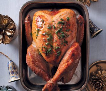 Roast turkey with herb and garlic butter