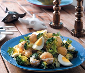 Potato, broccoli and egg salad