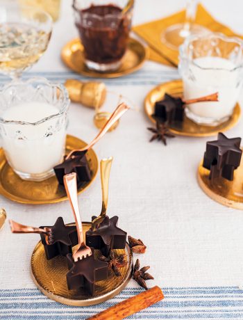 Spiced hot chocolate on a stick