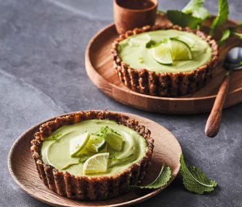 Vegan avocado and lime tartlets