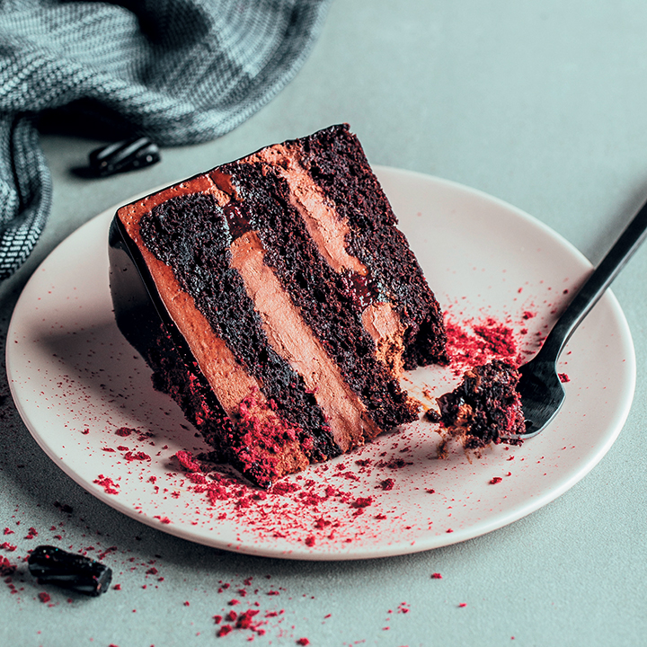 Black forest liquorice mousse cake