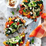 Loaded vegetable pita pizza