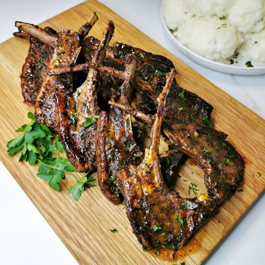 Pan Seared Lamb Chops Shisa Nyama