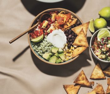 Roast chicken burrito bowls