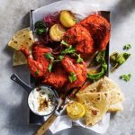 Tandoori Chicken with Roti and Raita