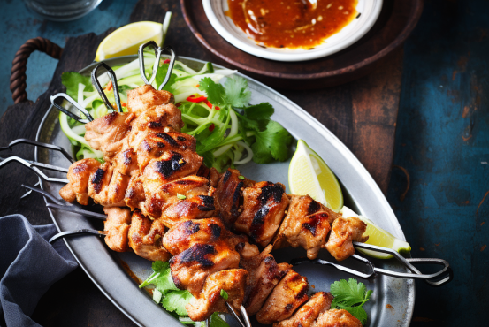 Chicken satay skewers