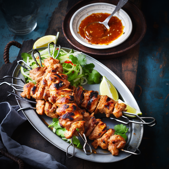 Chicken satay skewers