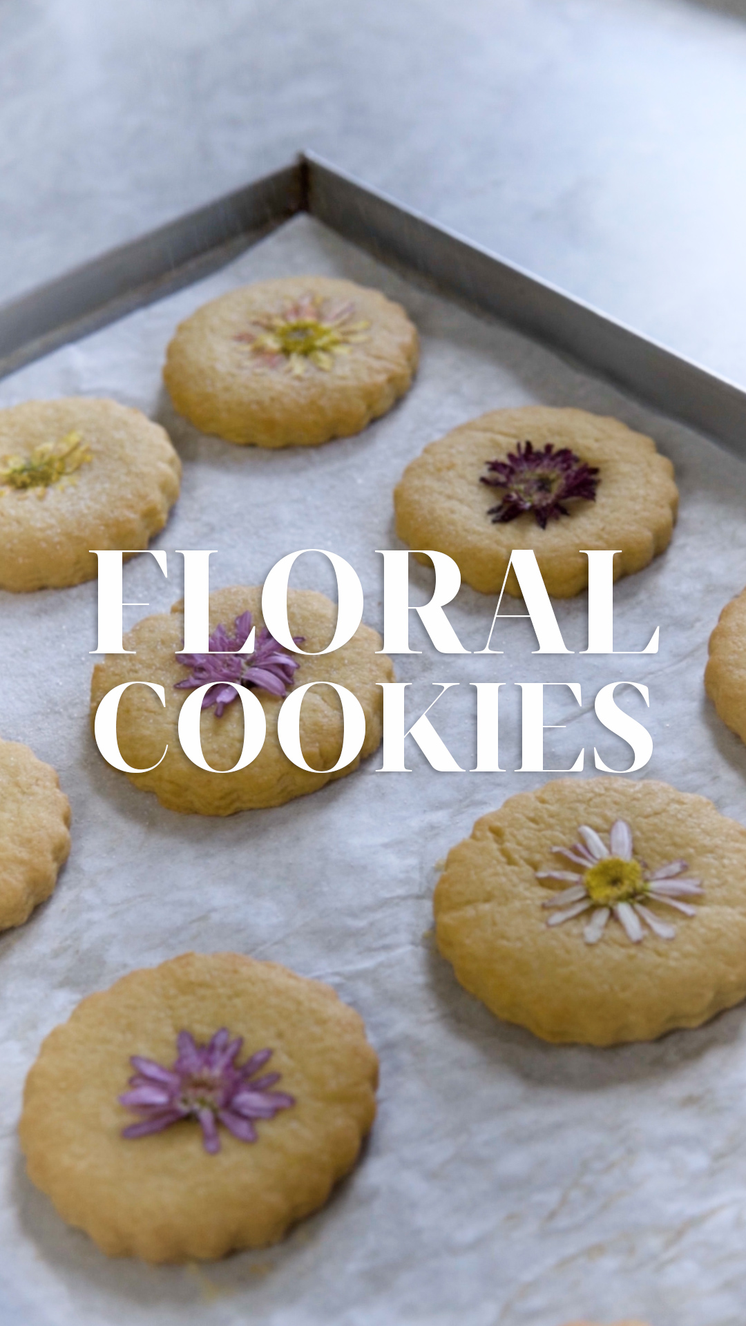 Floral sugar cookies