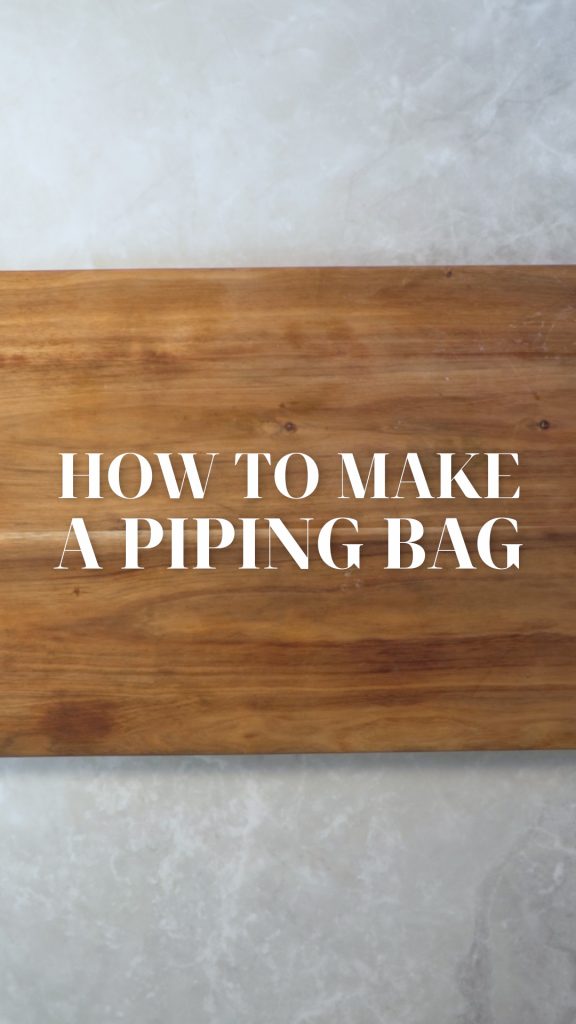 how to make a piping bag