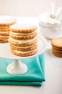 Shortbread cookies with granadilla cream for mother's day gift