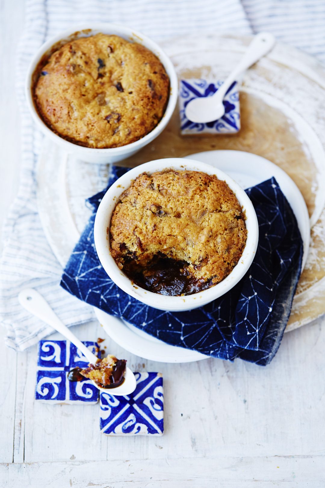 Sticky date and ginger self-saucing puddings