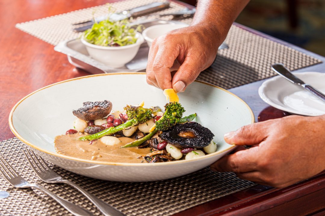 vegan gnocchi with wild mushrooms