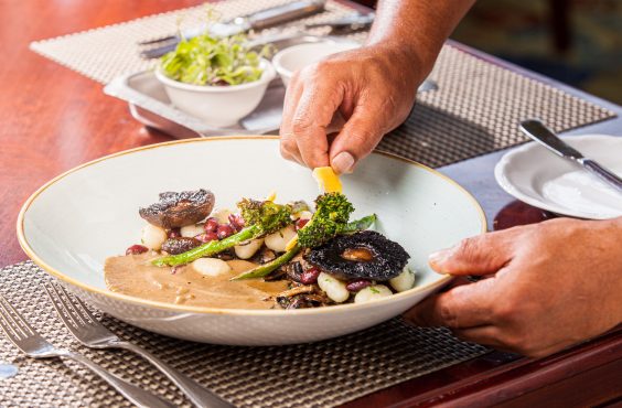 vegan gnocchi with wild mushrooms