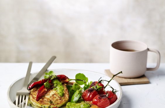 ricotta and basil pancakes