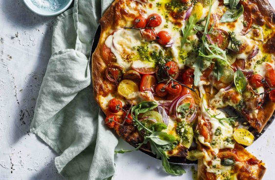 heritage tomato margherita pizza