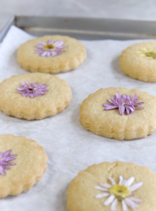 pressed flower sugar cookies for mother's day gift