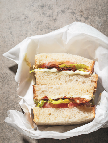 Fakon BLT-style sandwich