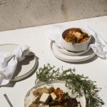 Crispy Tofu with Quick Buchu Kimchi and Rice