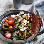 Brinjal Salad with Prosciutto and Feta