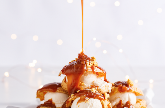 salted caramel profiterole ice cream sandwiches