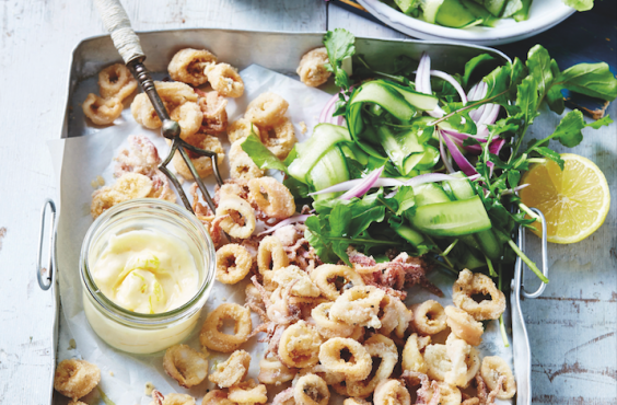 Fried Calamari with Lemon Aioli