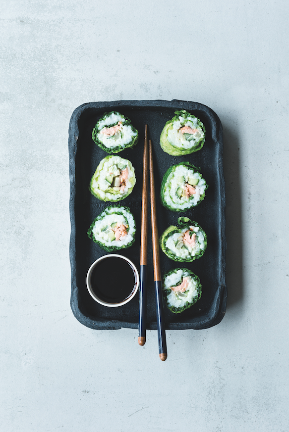 savoy cabbage sushi