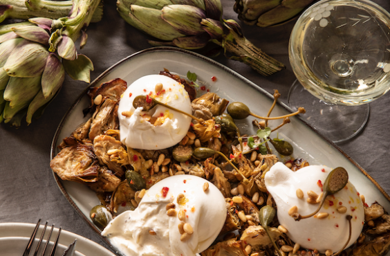 roasted artichokes burrata