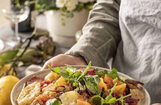 citrus panzanella salad