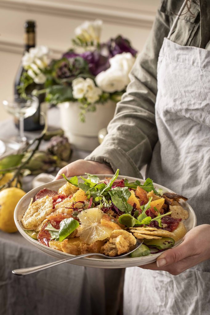 citrus panzanella salad