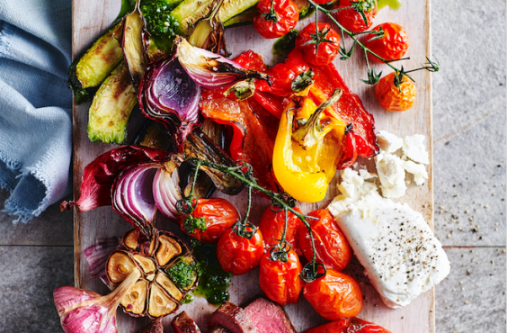 Lamb rataouille with pesto dressing