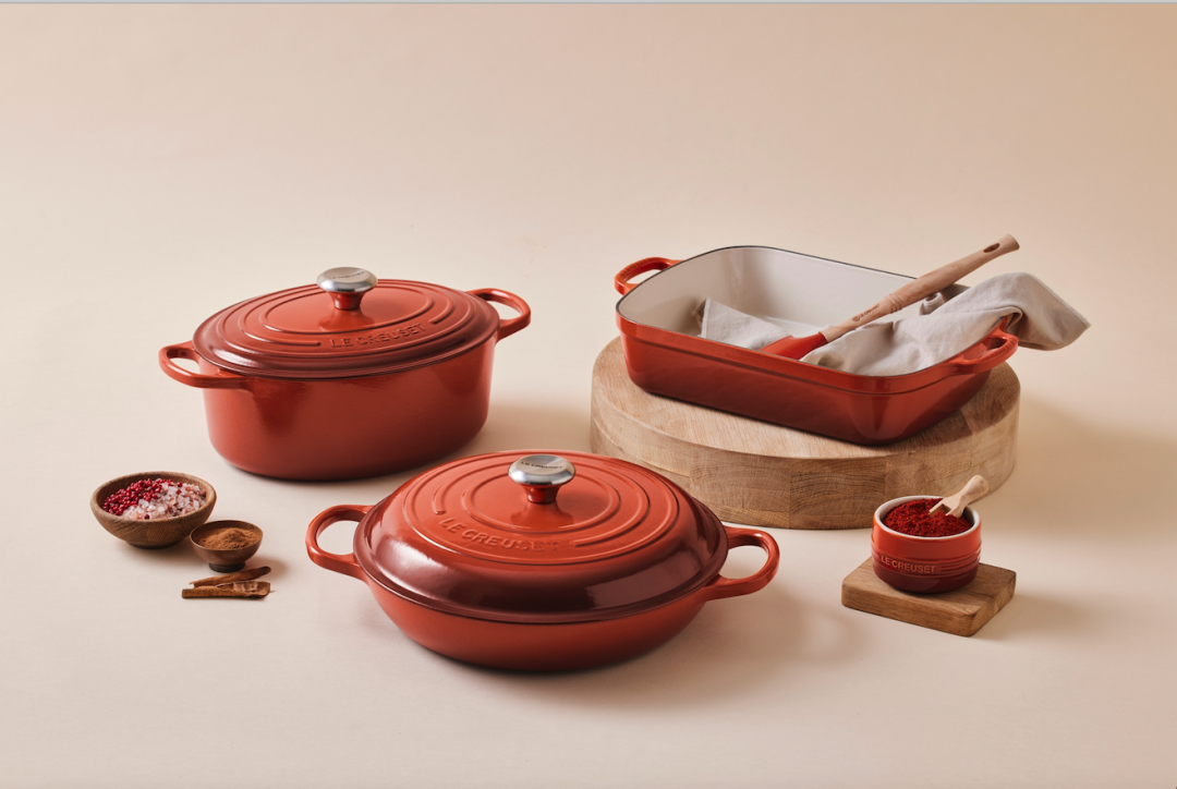 Le Creuset introduces the Cayenne Collection in fiery red