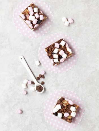 rocky road rice krispie treats