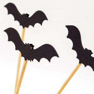 black bat decorations for Halloween